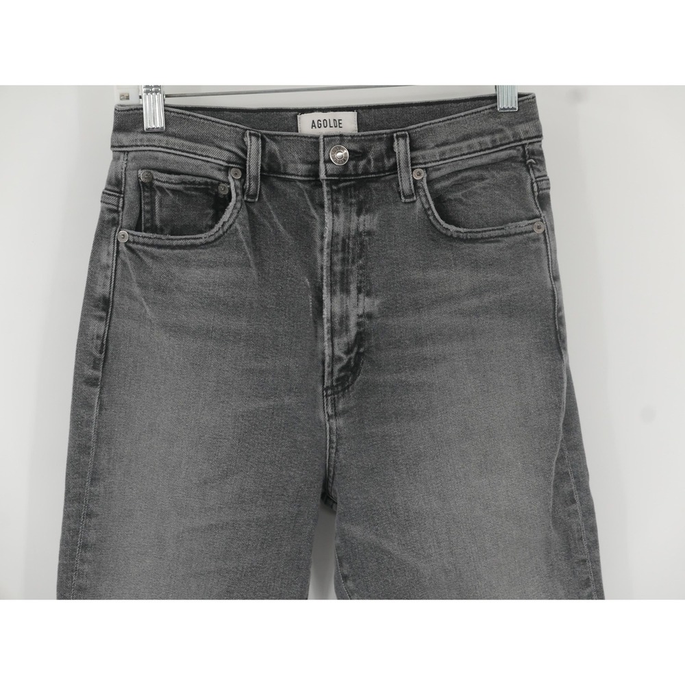 Agolde Pinch Waist Jeans Gray Charcoal Wash High Rise Skinny Women's 26 26x29